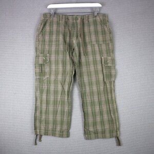 B.U.M Equipment Checkered Y2K  Capri Shorts Cotton Womens 32W